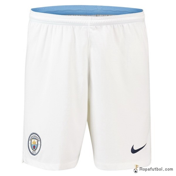 Pantalones Manchester City Replica Primera Ropa 2018/19 Blanco